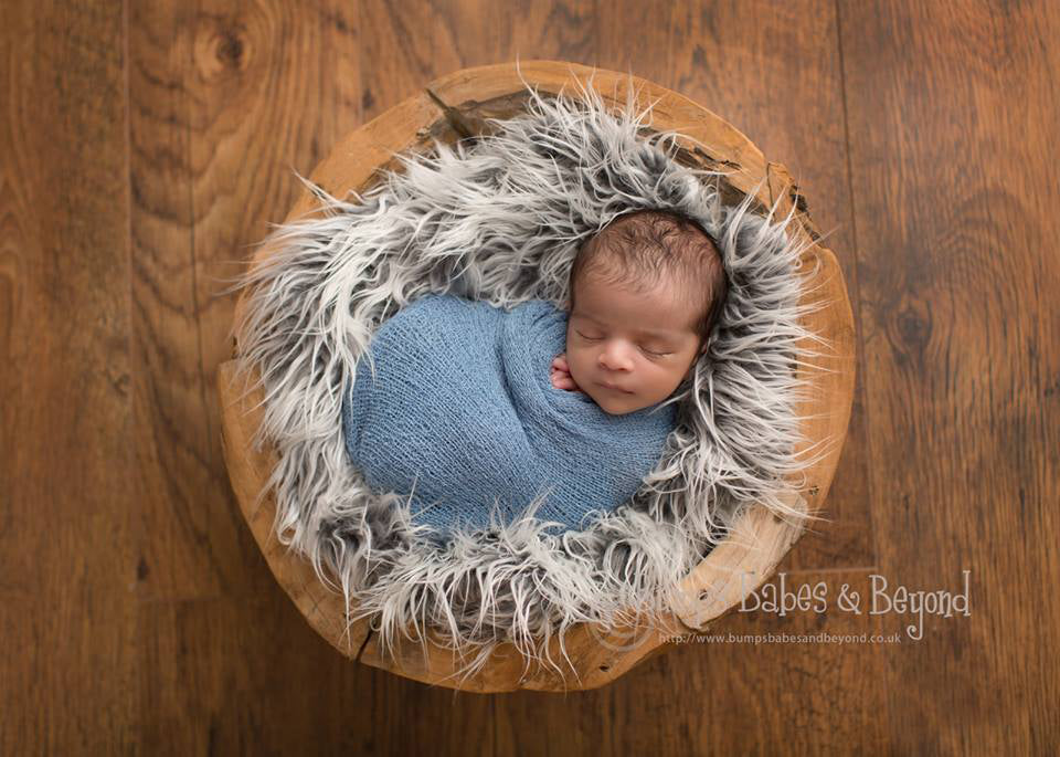 Stretch Knit Wrap 003 - Mid Blue