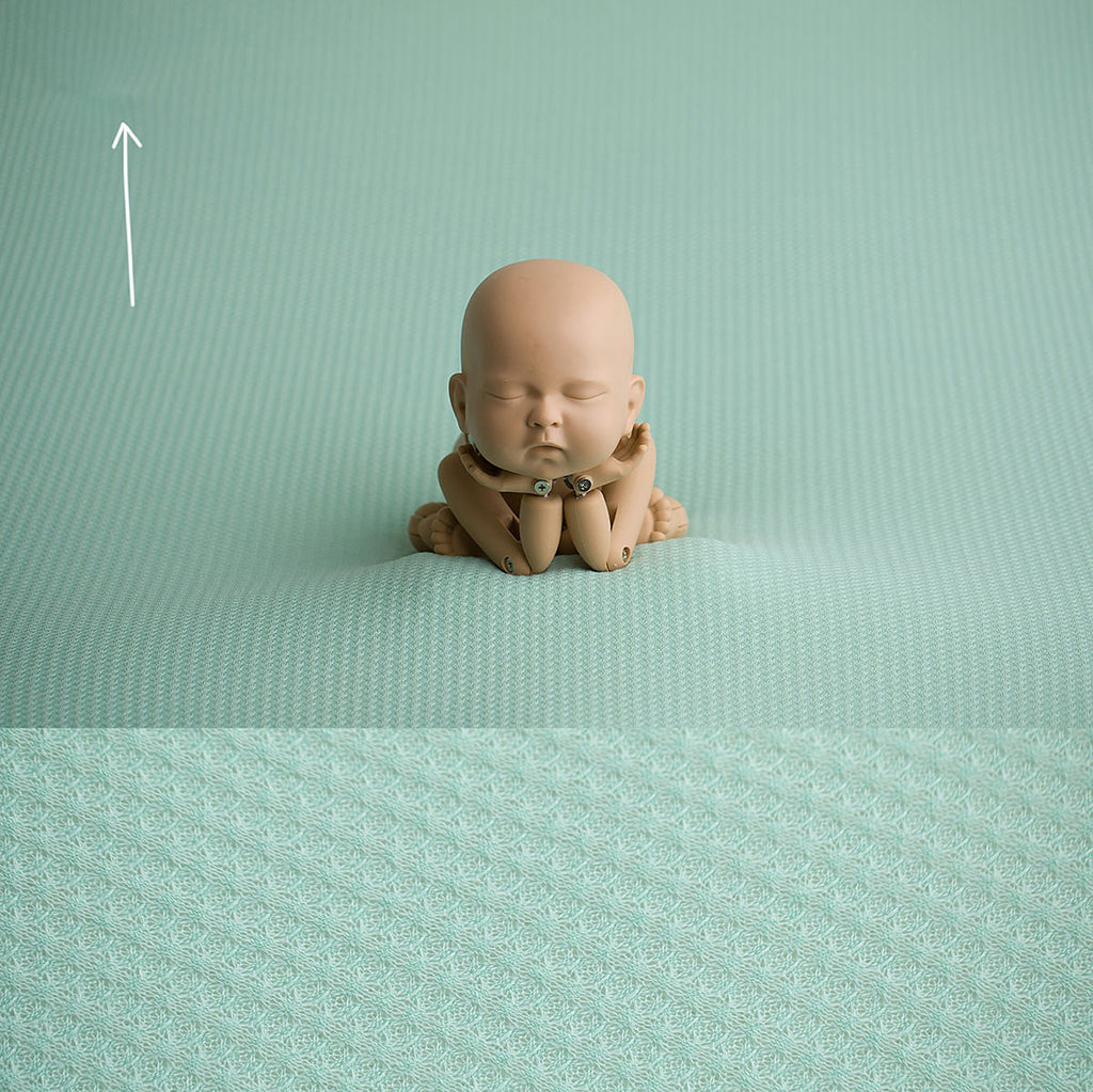 Newborn Fabric Backdrop - Maddy - Mint (Flawed as per image)