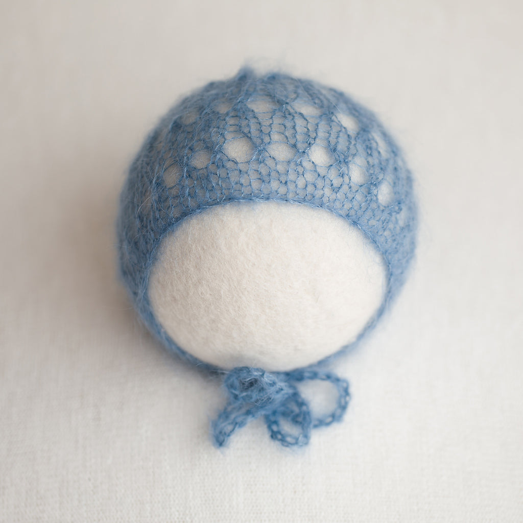 Newborn Kid Silk Bonnet - Airforce