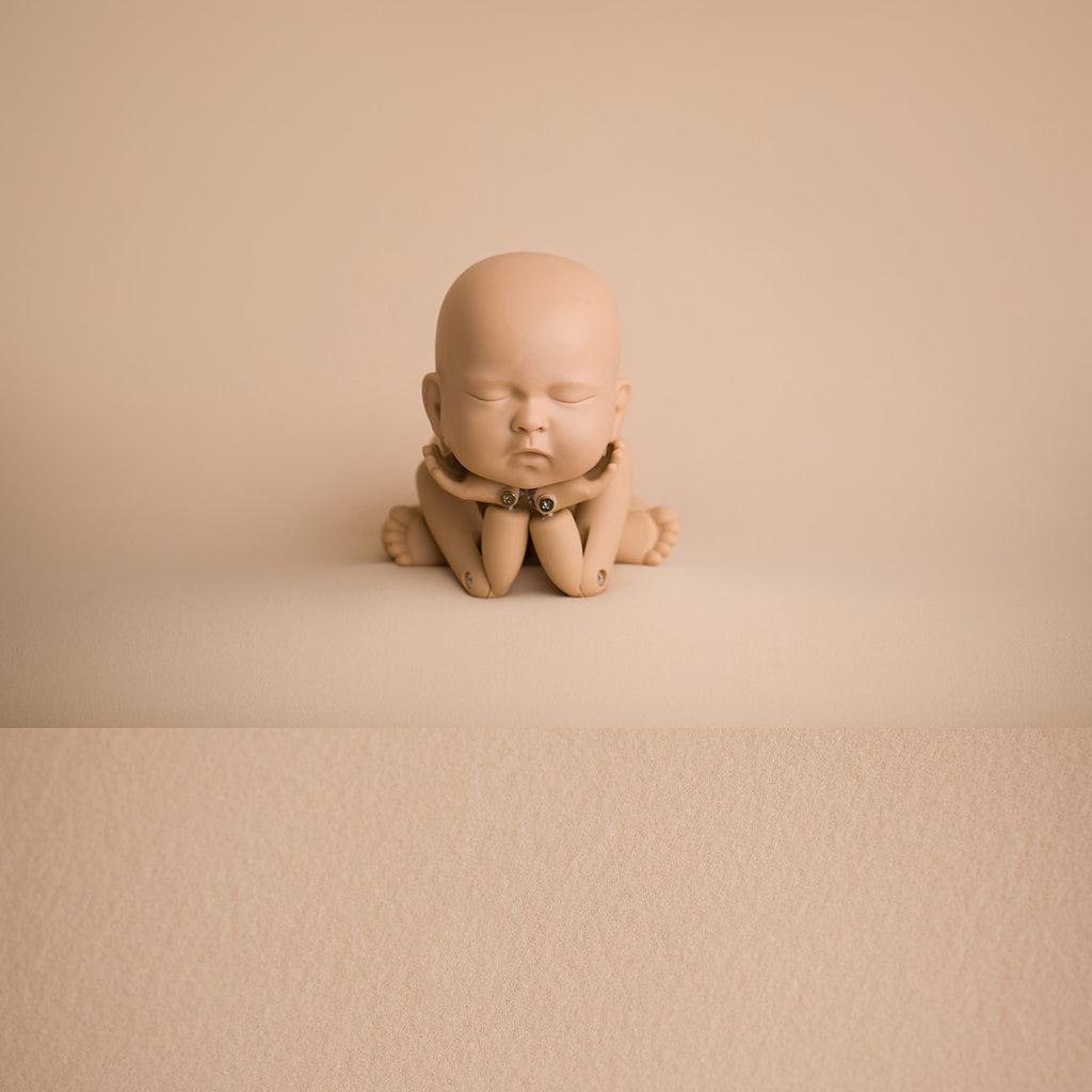 Newborn Fabric Backdrop - Ayden Sueded Jersey - Latte