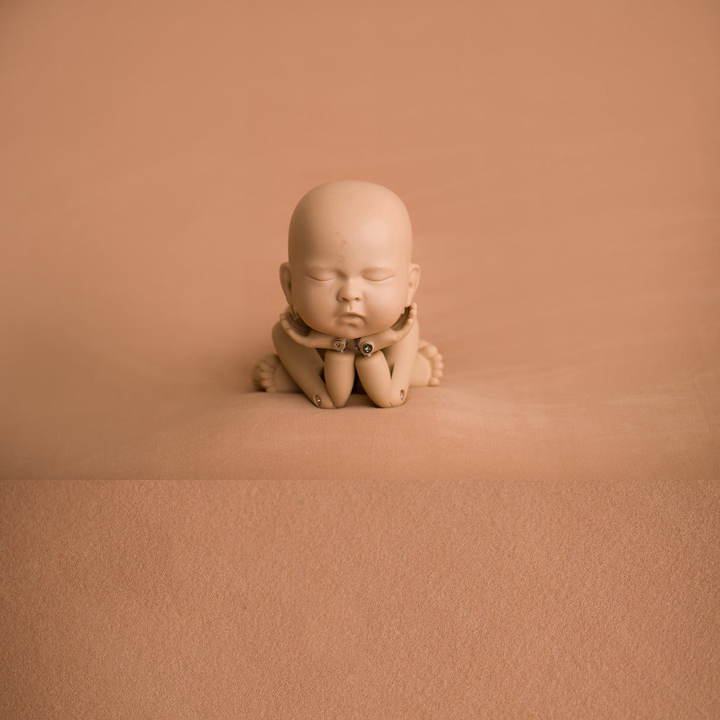 Newborn Fabric Backdrop - Ayden Sueded Jersey - Tan