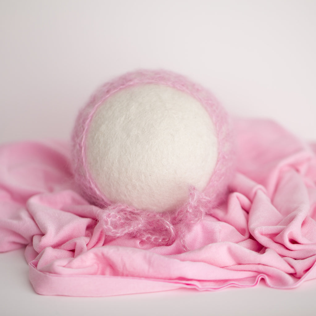 Newborn Bonnet & Wrap Set - Silk Orchid