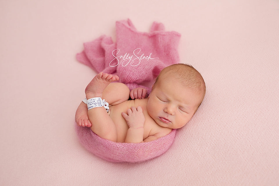 Newborn Fabric Backdrop - Taylor - Baby Pink