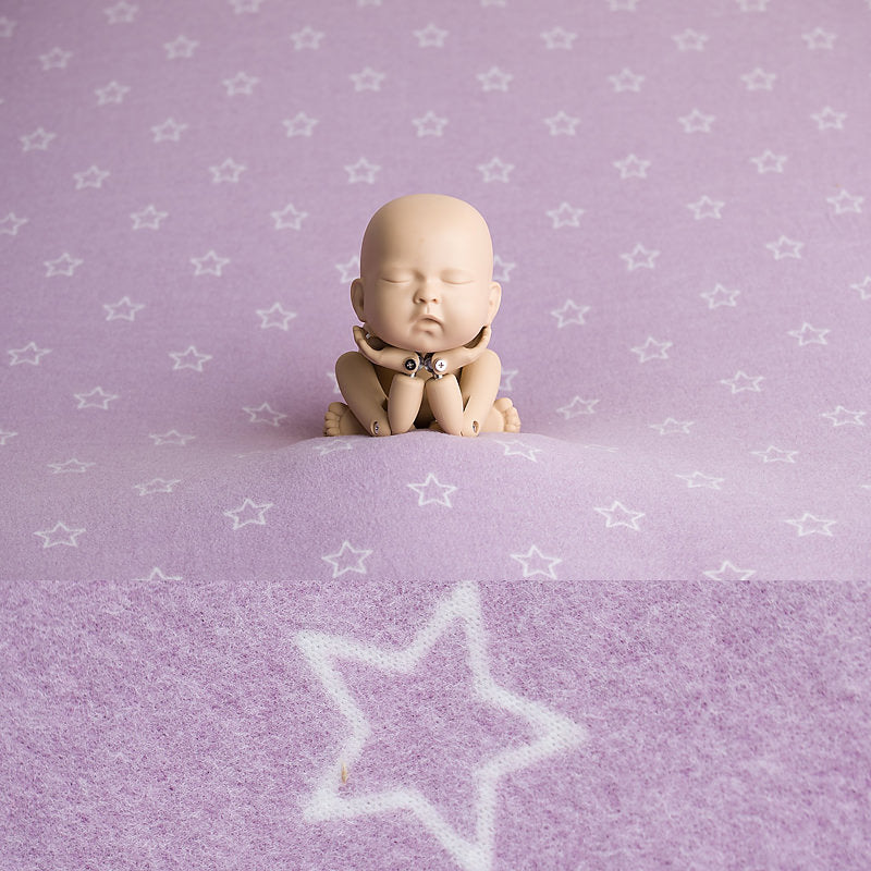 Newborn Fabric Backdrop and Wrap - Stars - Lilac