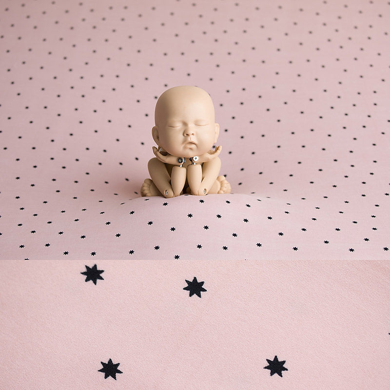 Newborn Fabric Backdrop - Small Stars - Pink