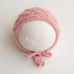 Newborn Knitted Bonnet - Bo Peep Blush