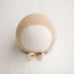 Newborn Knitted Bonnet - Champagne