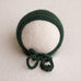 Newborn Knitted Bonnet - Dark Green 22