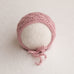 Newborn Knitted Bonnet - Dusty Pink (DM33)