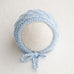 Newborn Knitted Bonnet - Faded Denim