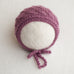 Newborn Knitted Bonnet - Grape 287