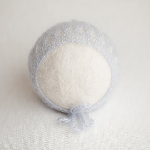 Newborn Kid Silk Bonnet - Ghost