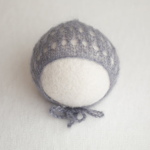 Newborn Kid Silk Bonnet - Grey