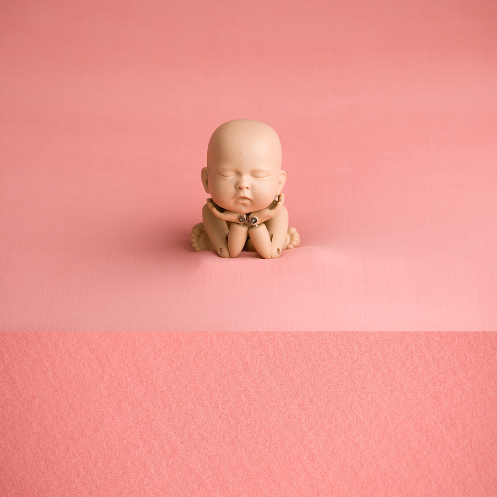 Newborn Fabric Backdrop -  Ayden Sueded Jersey - Salmon