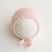 Newborn Knitted Bonnet - Pink Powder 472