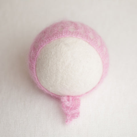 Newborn Kid Silk Bonnet - Silk Orchid