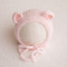 Newborn Knitted Bonnet - Soft Pink